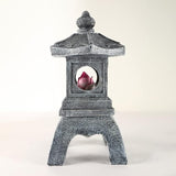 13 Inch Solar Pagoda Lantern Outdoor Statue, Pagoda Sculpture with Solar Lotus Light Asian Decor Zen Garden Art Japanese Temple Pagoda Lamp for Patio Yard Lawn Home Decorations Ornament Gift
