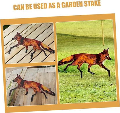 Kisangel Outdoor Stake Art for Garden Creative Hollow Design Iron Sculpture Easy to Install Lawn Ornament Durable Courtyard Decoration