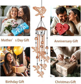 Wind Chimes for Outside, Crow Aluminum Tube Windchime Melodious Melodic for Porch Patio Garden Decor, Unique Metal Memorial Wind Chimes Housewarming Gifts for Friends and Family