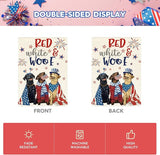 AVOIN colorlife 4th of July Dogs House Flag 28x40 Inch Double Sided Outside, Independence Day Patriotic American Stars and Stripes Yard Outdoor Decoration