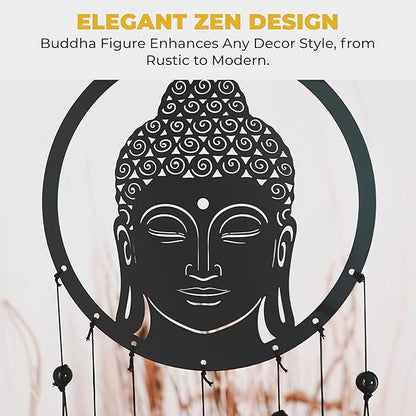 VP Home 28-inch Eternal Zen Buddha Wind Chimes for Outside Unique Zen Buddha Windchimes Outdoor Decorations Garden Decor Buddha Gift for Women, Mom, Grandma, Unisex