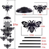 Bees Wind Chimes Outdoor Decoration, Mobile Wind Catcher, Retro Bee Wind Bells, Memorial Wind Chime, Blessing Windchime for Home, Balcony, Yard, Room, Xmas, Party, Indoor, Garden Decor, Gifts for Mom