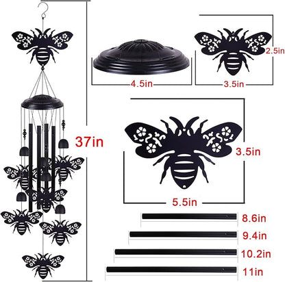 Bees Wind Chimes Outdoor Decoration, Mobile Wind Catcher, Retro Bee Wind Bells, Memorial Wind Chime, Blessing Windchime for Home, Balcony, Yard, Room, Xmas, Party, Indoor, Garden Decor, Gifts for Mom
