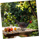 SUPVOX Vivid Pheasant Figurine Lifelike Outdoor Ornament Iron Garden Statue for Landscape