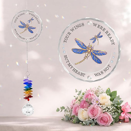 Glass Ornament Suncatcher - Sympathy Gifts for Loss of Loved One - Unique Memorial Gift - Bereavement Grieving Gifts for Sisters Brothers Friends - Mother's Day for Mom Dad