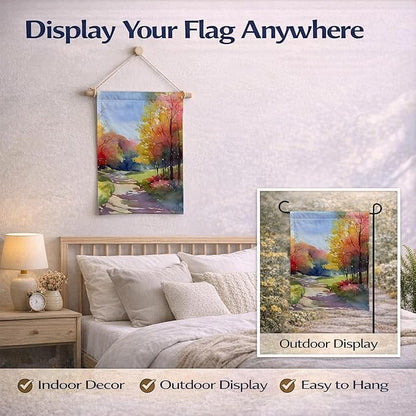 Caroline's Treasures North Carolina Dogwoods in Watercolor Garden Flag Mailbox Flag Decorative Yard Flag Banner Outside Patio Artwork Yard Flower Beds, Garden Size, Multicolor
