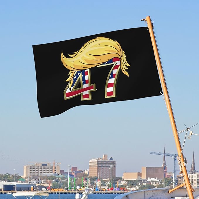 47 Flag 4x6 Outdoor Double Sided Take Save American Back Flags 3 Ply Heavy Duty with 2 Grommets for Outside
