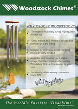 Woodstock Chimes Signature Collection, Chimes of Crystal Silence Medium (27'') Antique Silver Wind Chime for Outdoor, Patio, Home or Garden Decor (SLCAS)