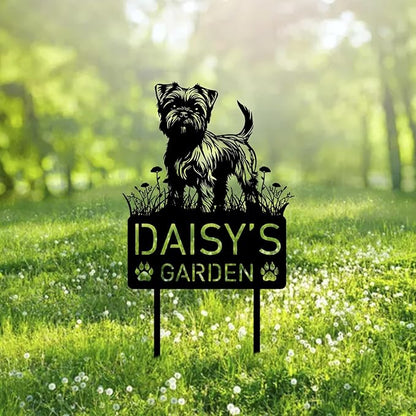 Custom Affenpinscher Dog Metal Memorial Garden Stake Personalized Pet Grave Marker Name Sign Remembrance Stake Decor Sympathy Dog Loss,Outdoor Statues for Yard Garden Lawn Patio Pathway Grave Gift.