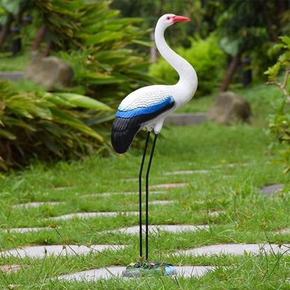 Garden Statue Animal Sculpture Outdoor Decor Gift Outdoor Statues Outdoor Garden Simulation Animal Sculpture Figurine Crane Statue Garden Courtyard Animal Decoration(22 * 9 * 63cm)
