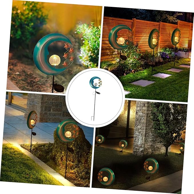 1pc Solar Courtyard Shape Lawn Decor for Garden Easy Install Solar Ground Inserted Light for Pathway Patio and Outdoor Spaces