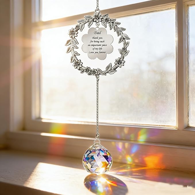 Thank You Gifts for Dad,Suncatcher Birthday for Men,Sun Catcher Gifts for Dad Christmas Birthday Thanksgiving