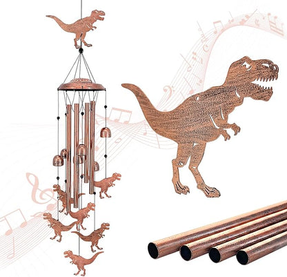 Dinosaur Wind Chimes for Outside,Dinosaur Gifts for Women/Men/Sympathy Gift/Memorial/Festival Birthday Gifts Metal windchimes Outdoors/Indoors,Patio,Garden Decor,Yard Decor,Home,Porch