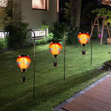 10 FT Rain Chain for Outside with 10 Bee Pattern Cups, Unique Hot Air Balloon Solar Lantern with Flickering Flame, Outdoor Decorative for Patio, Garden, Porch