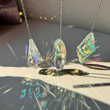 3PCS 5" Large Crystal Sun Catcher Prisms, Hanging Suncatchers with Glass Prism, Rainbow Maker for Room, Windows,Garden,Fantasy Aesthetic Home Decor. (YGBS02)