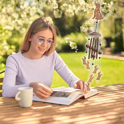 Dog Wind Chimes for Outside, Hanging Metal Windchimes Outdoors for Garden, Patio, Yard, Dog Lover Gifts for Women, Men, Garden Decor, Birthday, Festival, Sympathy Memorial Gift with Box