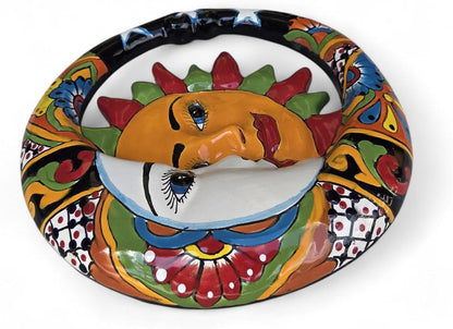 Hanging Wall Eclipse Medium Indoor Outdoor Multi Colored Figure Glazed