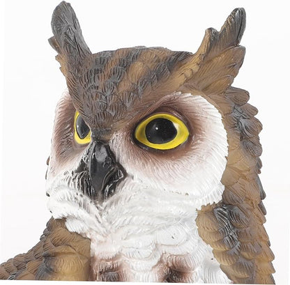 Resin Owl Garden Decor Outdoor Landscaping Sculpture for Courtyard Creative Animal Figurine Nature Theme for Garden Decoration