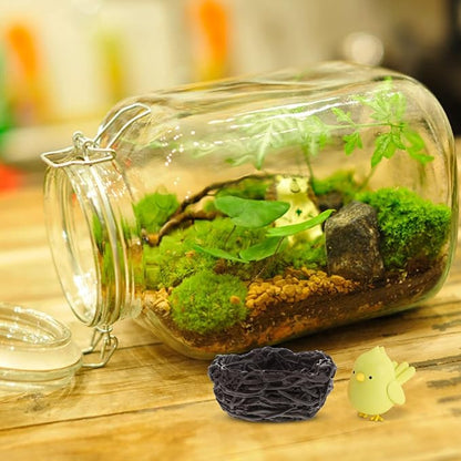 Miniature Fairy Garden Bird Nest: 10pcs Mini Resin Craft Bird Nest Landscape DIY Terrarium Bonsai Ornament