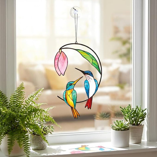 Hummingbird Gifts for Women, Hummingbird Sun Catcher for Window Hanging, Mothers Day for Mom Grandma Bird Lovers, Spring Suncatcher Garden Decor for Indoor Outdoor Windows(1)