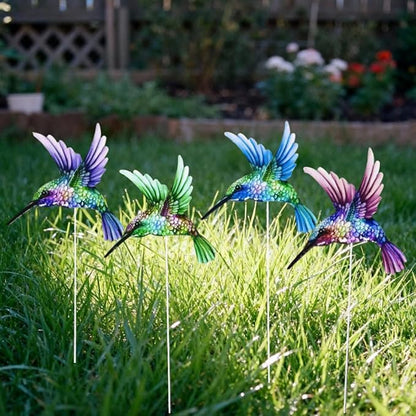A Set of Adorable Wrought-Iron Garden planters is Suitable for Various Places Such as patios, courtyards, corridors, etc. (Hummingbird)