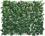 GLANT Expandable Fence Privacy Screen for Balcony Patio Outdoor,Decorative Faux Ivy Fencing Panel,Artificial Hedges (Single Sided Leaves) (4, Green-Ivy)