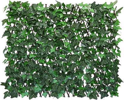GLANT Expandable Fence Privacy Screen for Balcony Patio Outdoor,Decorative Faux Ivy Fencing Panel,Artificial Hedges (Single Sided Leaves) (1, Green-Ivy)