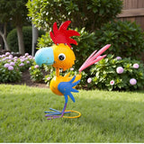 Metal Rooster Garden Statue, 15'' Rooster Decor Outdoor Statue, Chicken Yard Art Lawn Decor for Outside, Patio, Unique Present for Woman, Garden Lovers