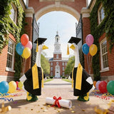 Graduation Porch Goose Outfits Academic Gown and Graduation Cap Costume Scarf for 23 Inch Cement Statue Outdoor Garden Patio Yard Lawn Art Decoration