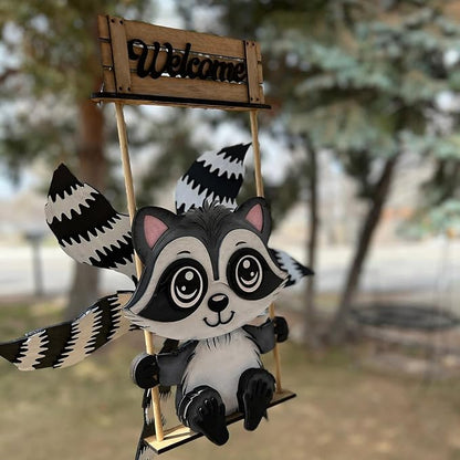Animal Wind Garden Metal Sculpture Outdoor Art for Yard Patio (Light Gray, 30CM)