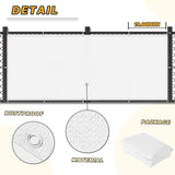 LOVE STORY Balcony Privacy Screen, 3'x15' Deck Shield Screen Fence Cover,UV Protection and Weather-Resistant,3 FT Height for Deck, Patio, Backyard, Outdoor Pool, Porch, Railing, White