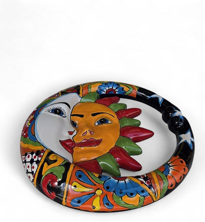 Hanging Wall Eclipse Medium Indoor Outdoor Multi Colored Figure Glazed