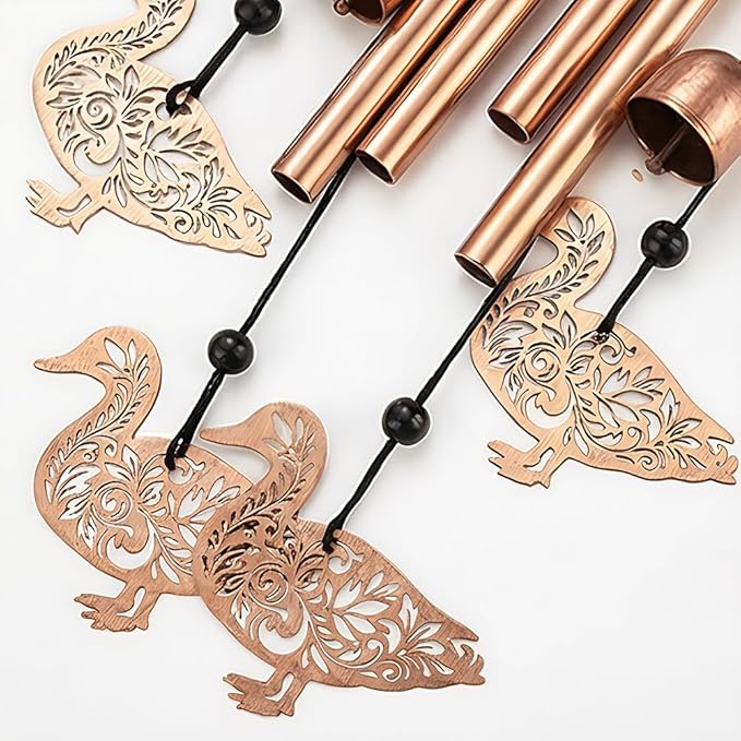 ORIGACH Duck Wind Chimes, Metal Wind Chimes for Outside, Decor for Lawn, Patio, Home, Garden, Large Animal Wind Chime Gifts for Birthday Family & Friends