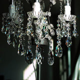 1ft 8pcs Teardrop Crystals Garland, Hanging Chandelier Crystals Prism Beads Chain for Wedding Home Decoration Clear GOLDENHAITAI