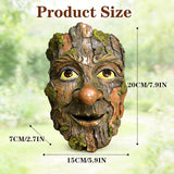 Whimsical Tree Face Outdoor Statues Garden Decoration, Old Man Resin Statue Outdoor Tree Hugger for Yard Art, Trees Decorations Outdoor Wallmounted Statue