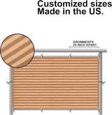 Eden's Decor Balcony Privacy Screen Brown/Khaki 3'x 25' Cover Mesh Windscreen Weather-Resistant UV Protection for Backyard Deck, Patio, Balcony, Pool, Porch, Fence, Railing, Gardening