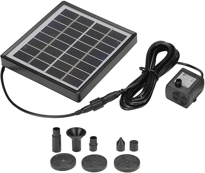ZJchao Solar, Efficiency Panel Solar Fountain For Bird Bath Fountain Bird Bath Panel Kit For Outdoor Small Pond, Patio Garden and Fish Box