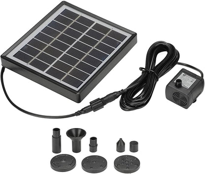 ZJchao Solar, Efficiency Panel Solar Fountain For Bird Bath Fountain Bird Bath Panel Kit For Outdoor Small Pond, Patio Garden and Fish Box