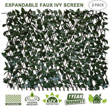 GLANT Expandable Fence Privacy Screen for Balcony Patio Outdoor,Decorative Faux Ivy Fencing Panel,Artificial Hedges (Single Sided Leaves) (2, Dark Green)