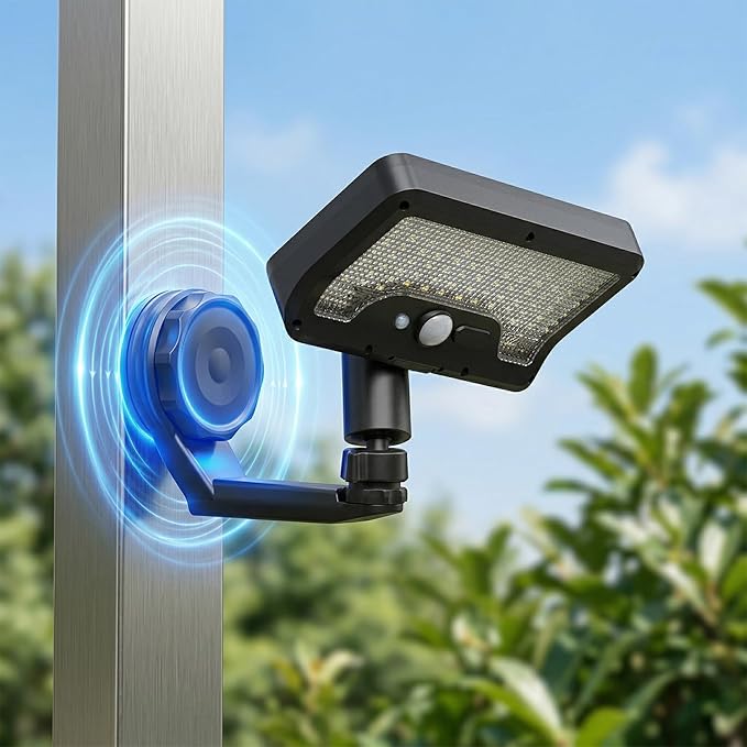 Magnetic Solar Lights Outdoor with Motion Sensor, 3CCT Solar Fence Lights Outdoor with 92 LEDs, 3 Modes, Magnetic & Adhesive Mount, IP65 Waterproof Security Lights for Wall Patio Fence Deck(Black)