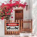 Beware Of The Dog Golden Retriever Sign Aluminum Metal Tin Signs Outdoor Yard Sign Warning Sign For Fence Yard Home Kitchen Farm Garden Wall Decor 8x12 Inch