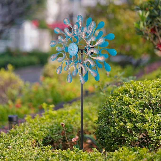 Metal Wind Spinner,Outdoor Wind Spinners & Sculptures for Yard and Garden Art Decor,Garden Windmill for Patio,Lawn