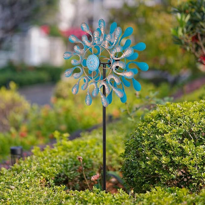 Metal Wind Spinner,Outdoor Wind Spinners & Sculptures for Yard and Garden Art Decor,Garden Windmill for Patio,Lawn