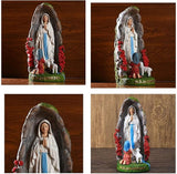 Our Lady of Lourdes Statue - 8" Resin Figurine - Saint Bernadette and Mary Statue, Sculpture with Hand-Painting - Ideal Religious Gift for Baptisms, Communions, Confirmations, Weddings, and Holidays