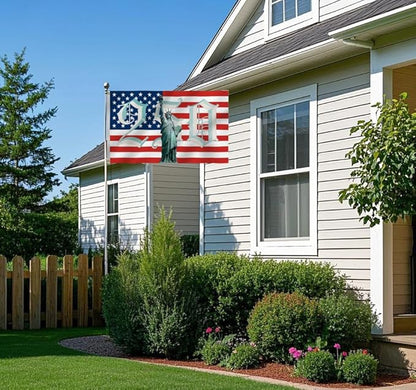 250th Birthday 250 Years 1776 2026 American Flag 3X5Ft, US Statue of Liberty, Double Side Printed Flags, Men Women Banner,Vibrant Colors, Double Stitched with 2 Brass Grommets, Bar Garden Street Decoration, GYM, Office Decor,Indoor Outdoor Use,Gifts. (...