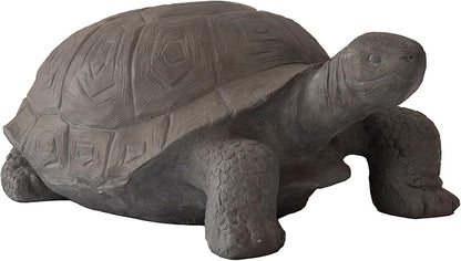 XBrand 30.3" L Light Grey Polystone Turtle Statue for Indoor or Outdoor Garden Decor