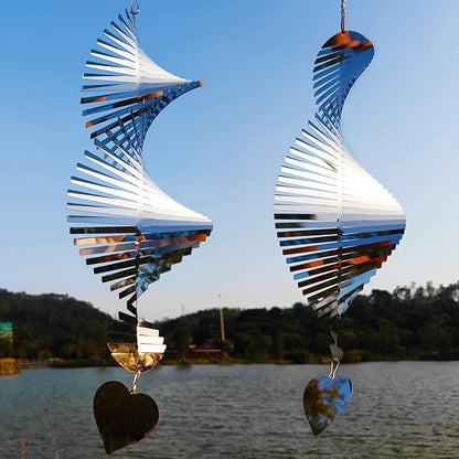 2pcs 15.8"x 5.9" Bird Deterren for Outside Patio Garden Porch Pool Window,Mirror High Reflective Bird Scare Devices Wind Spinners Outdoor Decor, to Keep Woodpecker Away from House