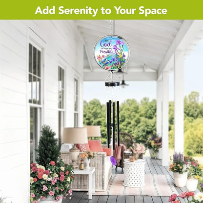 Briarwood Lane with God Illuminated Wind Chime