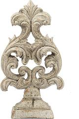 A & B Home 14.5" Decorative Crested Arrow Cement Sculpture with Aged Finish for Indoor Outdoor