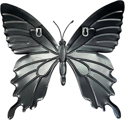 Butterfly Metal Garden Wall Decor 14 in x 12 in, Butterfly Garden Statue - Outdoor Wall Decor for Home, Office, Yard, Patio, Deck, Lawn, Swimming Pool (Blue)